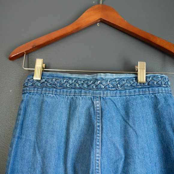 Vintage 1970's Braided Flare Jeans - Picture 9 of 10